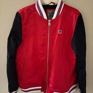 Levi's Red and Black Zip-Up Jacket